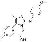 2-[(2Z)-2-[(4-METHOXYPHENYL)IMINO]-5-METHYL-4-(4-METHYLPHENYL)-1,3-THIAZOL-3(2H)-YL]ETHANOL Struktur