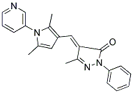 (4E)-4-[(2,5-DIMETHYL-1-PYRIDIN-3-YL-1H-PYRROL-3-YL)METHYLENE]-5-METHYL-2-PHENYL-2,4-DIHYDRO-3H-PYRAZOL-3-ONE Struktur