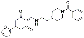 2-((2-(4-BENZOYLPIPERAZIN-1-YL)ETHYLAMINO)METHYLENE)-5-(FURAN-2-YL)CYCLOHEXANE-1,3-DIONE Struktur