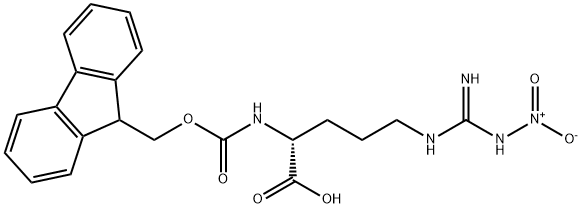 FMOC-N-OMEGA-NITRO-D-ARGININE Struktur