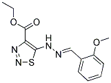 ETHYL 5-[(2E)-2-(2-METHOXYBENZYLIDENE)HYDRAZINO]-1,2,3-THIADIAZOLE-4-CARBOXYLATE Struktur