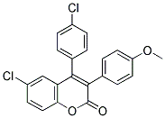 6-CHLORO-4(4'-CHLOROPHENYL)-3(4'-METHOXYPHENYL)COUMARIN Struktur