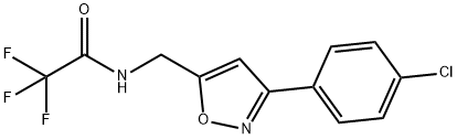 N-([3-(4-CHLOROPHENYL)-5-ISOXAZOLYL]METHYL)-2,2,2-TRIFLUOROACETAMIDE Struktur