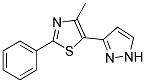 4-METHYL-2-PHENYL-5-(1H-PYRAZOL-3-YL)-1,3-THIAZOLE Struktur