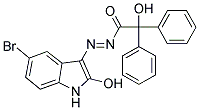 (E)-1-((5-BROMO-2-HYDROXY-1H-INDOL-3-YL)DIAZENYL)-2-HYDROXY-2,2-DIPHENYLETHANONE Struktur