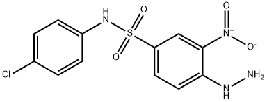 N-(4-CHLORO-PHENYL)-4-HYDRAZINO-3-NITRO-BENZENESULFONAMIDE Struktur