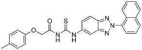 N-(2-(NAPHTHALEN-1-YL)-2H-BENZO[D][1,2,3]TRIAZOL-5-YLCARBAMOTHIOYL)-2-(P-TOLYLOXY)ACETAMIDE Struktur