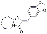 (2Z)-2-(1,3-BENZODIOXOL-5-YLMETHYLENE)-2,5,6,7,8,9-HEXAHYDRO-3H-IMIDAZO[1,2-A]AZEPIN-3-ONE Struktur