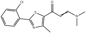 (E)-1-[2-(2-CHLOROPHENYL)-4-METHYL-1,3-THIAZOL-5-YL]-3-(DIMETHYLAMINO)-2-PROPEN-1-ONE Struktur