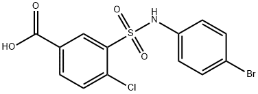 3-(4-BROMO-PHENYLSULFAMOYL)-4-CHLORO-BENZOIC ACID Struktur