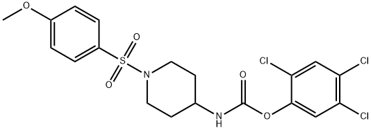 2,4,5-TRICHLOROPHENYL N-(1-[(4-METHOXYPHENYL)SULFONYL]-4-PIPERIDINYL)CARBAMATE Struktur