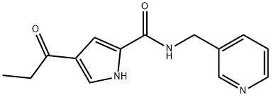 4-PROPIONYL-1H-PYRROLE-2-CARBOXYLIC ACID (PYRIDIN-3-YLMETHYL)-AMIDE Struktur