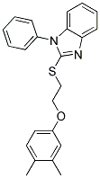 2-([2-(3,4-DIMETHYLPHENOXY)ETHYL]THIO)-1-PHENYL-1H-BENZIMIDAZOLE Struktur