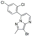 3-BROMO-7-(2,4-DICHLOROPHENYL)-2-METHYLPYRAZOLO[1,5-A]PYRIMIDINE Struktur