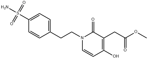 METHYL 2-(1-[4-(AMINOSULFONYL)PHENETHYL]-4-HYDROXY-2-OXO-1,2-DIHYDRO-3-PYRIDINYL)ACETATE Struktur