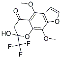 7-HYDROXY-4,9-DIMETHOXY-7-(TRIFLUOROMETHYL)-6,7-DIHYDRO-5H-FURO[3,2-G]CHROMEN-5-ONE Struktur