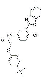 2-(4-TERT-BUTYLPHENOXY)-N-(4-CHLORO-3-(5-METHYLBENZO[D]OXAZOL-2-YL)PHENYL)ACETAMIDE Struktur