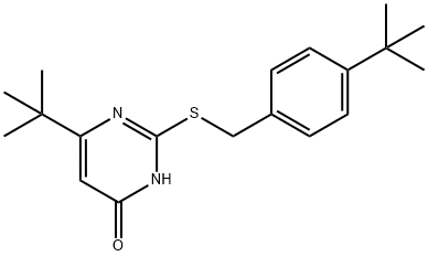 6-(TERT-BUTYL)-2-([4-(TERT-BUTYL)BENZYL]SULFANYL)-4(3H)-PYRIMIDINONE Struktur