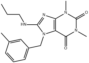 1,3-DIMETHYL-7-(3-METHYLBENZYL)-8-(PROPYLAMINO)-3,7-DIHYDRO-1H-PURINE-2,6-DIONE Struktur