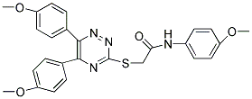 2-(5,6-BIS(4-METHOXYPHENYL)-1,2,4-TRIAZIN-3-YLTHIO)-N-(4-METHOXYPHENYL)ACETAMIDE Struktur