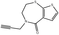 4-(2-PROPYNYL)-3,4-DIHYDROTHIENO[3,2-F][1,4]THIAZEPIN-5(2H)-ONE Struktur