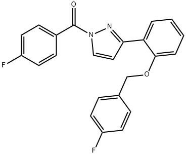 (3-(2-[(4-FLUOROBENZYL)OXY]PHENYL)-1H-PYRAZOL-1-YL)(4-FLUOROPHENYL)METHANONE Struktur