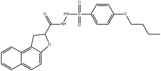 4-BUTOXY-N'-(1,2-DIHYDRONAPHTHO[2,1-B]FURAN-2-YLCARBONYL)BENZENESULFONOHYDRAZIDE Struktur