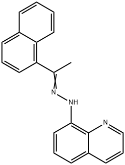 1-(1-NAPHTHYL)-1-ETHANONE N-(8-QUINOLINYL)HYDRAZONE Struktur