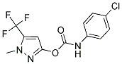 1-METHYL-5-(TRIFLUOROMETHYL)-1H-PYRAZOL-3-YL N-(4-CHLOROPHENYL)CARBAMATE Struktur