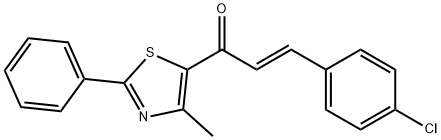 (E)-3-(4-CHLOROPHENYL)-1-(4-METHYL-2-PHENYL-1,3-THIAZOL-5-YL)-2-PROPEN-1-ONE Struktur