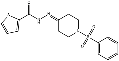 N'-[1-(PHENYLSULFONYL)-4-PIPERIDINYLIDENE]-2-THIOPHENECARBOHYDRAZIDE Struktur