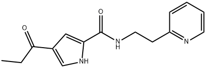 4-PROPIONYL-N-[2-(2-PYRIDINYL)ETHYL]-1H-PYRROLE-2-CARBOXAMIDE Struktur