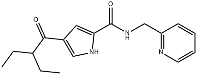 4-(2-ETHYLBUTANOYL)-N-(2-PYRIDINYLMETHYL)-1H-PYRROLE-2-CARBOXAMIDE Struktur