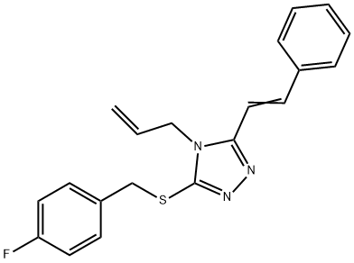 4-ALLYL-3-[(4-FLUOROBENZYL)SULFANYL]-5-[(E)-2-PHENYLETHENYL]-4H-1,2,4-TRIAZOLE Struktur