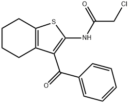 N-(3-苯甲酰-4,5,6,7-四氫-1-苯并噻吩-2-基)-2-氯乙酰胺 結(jié)構(gòu)式