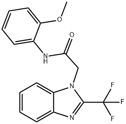 N-(2-METHOXYPHENYL)-2-[2-(TRIFLUOROMETHYL)-1H-1,3-BENZIMIDAZOL-1-YL]ACETAMIDE Struktur