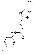 N-(4-CHLOROPHENYL)-2-[(1-METHYL-1H-BENZIMIDAZOL-2-YL)THIO]ACETAMIDE Struktur