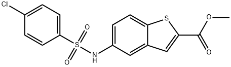 METHYL 5-([(4-CHLOROPHENYL)SULFONYL]AMINO)-1-BENZOTHIOPHENE-2-CARBOXYLATE Struktur