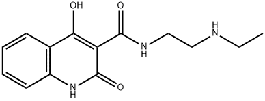 4-HYDROXY-2-OXO-1,2-DIHYDRO-QUINOLINE-3-CARBOXYLIC ACID (2-ETHYLAMINO-ETHYL)-AMIDE Struktur