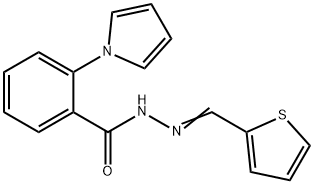 2-(1H-PYRROL-1-YL)-N'-[(Z)-2-THIENYLMETHYLIDENE]BENZENECARBOHYDRAZIDE Struktur