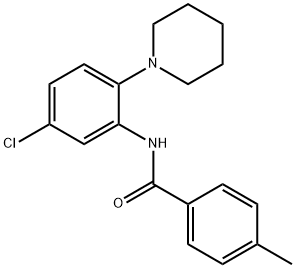 N-(5-CHLORO-2-PIPERIDINOPHENYL)-4-METHYLBENZENECARBOXAMIDE Struktur