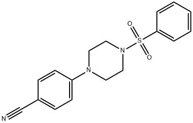 4-[4-(PHENYLSULFONYL)PIPERAZINO]BENZENECARBONITRILE Struktur