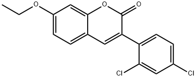 3(2',4'-DICHLOROPHENYL)-7-ETHOXYCOUMARIN Struktur