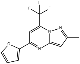 5-(2-FURYL)-2-METHYL-7-(TRIFLUOROMETHYL)PYRAZOLO[1,5-A]PYRIMIDINE Struktur