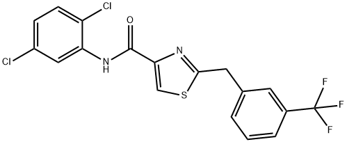 N-(2,5-DICHLOROPHENYL)-2-[3-(TRIFLUOROMETHYL)BENZYL]-1,3-THIAZOLE-4-CARBOXAMIDE Struktur