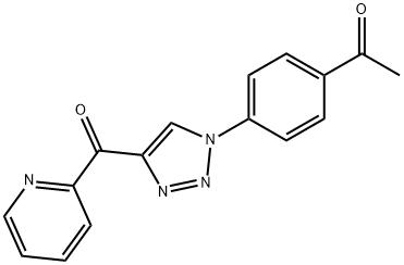 1-(4-[4-(2-PYRIDINYLCARBONYL)-1H-1,2,3-TRIAZOL-1-YL]PHENYL)-1-ETHANONE Struktur