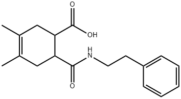 3,4-DIMETHYL-6-([(2-PHENYLETHYL) AMINO] CARBONYL) CYCLOHEX-3-ENE-1-CARBOXYLIC ACID Struktur