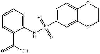 2-(2,3-DIHYDRO-BENZO[1,4]DIOXINE-6-SULFONYLAMINO)-BENZOIC ACID Struktur