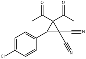 2,2-DIACETYL-3-(4-CHLOROPHENYL)-1,1-CYCLOPROPANEDICARBONITRILE Struktur