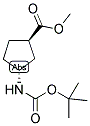 (1R,3R)-N-BOC-1-AMINOCYCLOPENTANE-3-CARBOXYLIC ACID METHYL ESTER Structure